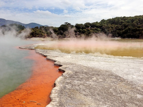heiße Schwefelquelle in Rotorua